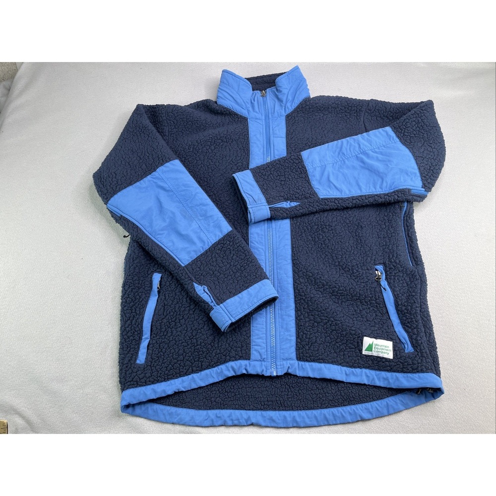 Mountain Equipment Fleece Jacket Mens L Blue Full Zip Outdoor Hiking Walking